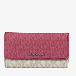 MICHAEL KORS Jet Set Travel Signature Logo Tri-Fold Wallet
DARK RASPBERRY MULTI